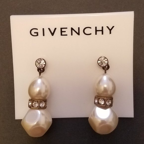 Givenchy Jewelry - NWOT Givenchy Pearl & Rhinestone Drop Earrings